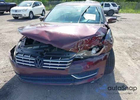 2014 Volkswagen Passat 2.0L Tdi Se из США, поврежденный, VIN 1VWBN7A32EC090962